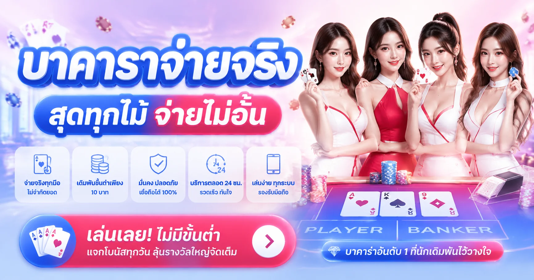 แบนเนอร์คาสิโนออนไลน์ Thailottplus บาคาร่าถ่ายทอดสด